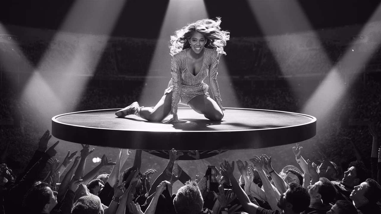 Beyoncé stranded mid‑show on platform during Houston Cowboy Carter tour