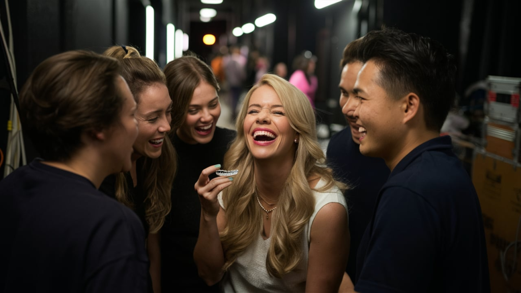 LeAnn Rimes Loses Teeth Mid-Song and Still Finishes Performance 3 LeAnn Rimes laughs backstage after onstage tooth incident