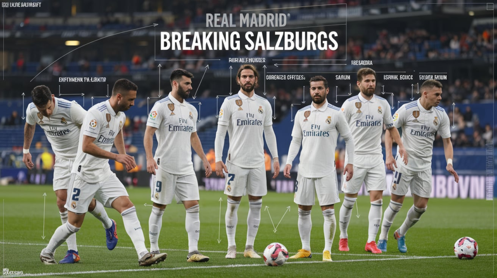 Formation infographic showing Madrid’s tactical setup.