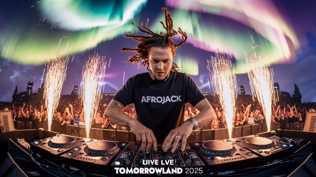 Afrojack performing live on Tomorrowland 2025 MainStage