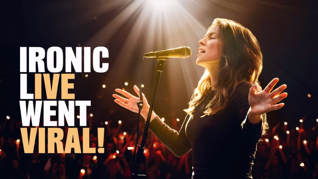 Alanis Morissette sings “Ironic” live at Mad Cool Festival 2025 in front of a massive festival crowd in Madrid