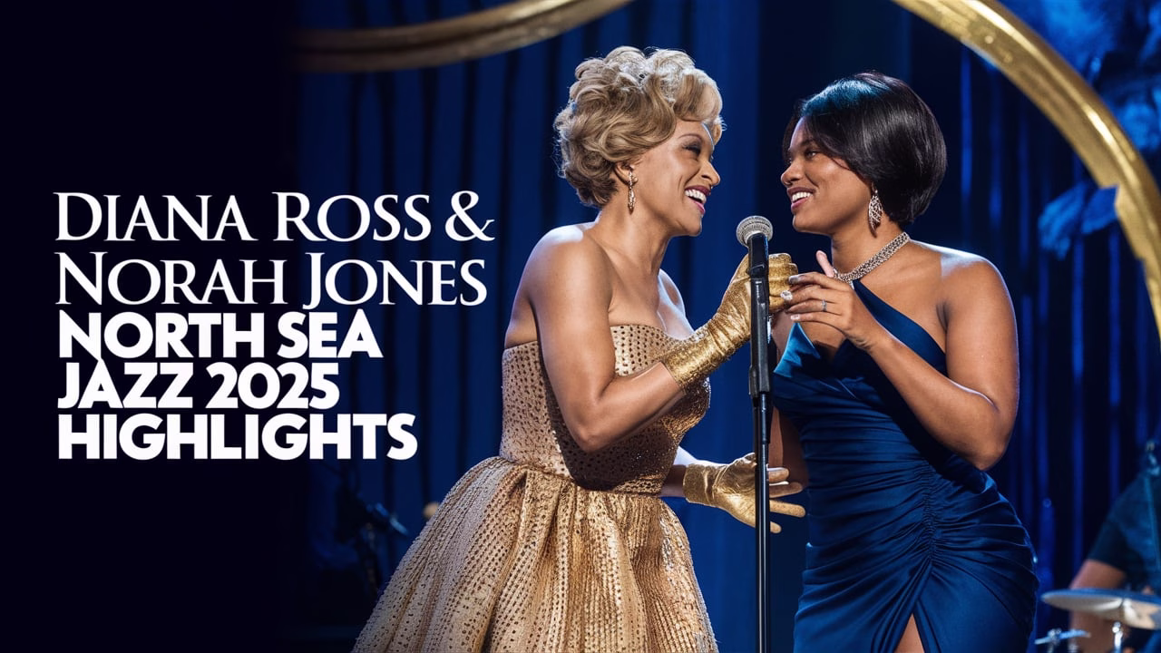 Diana Ross and Norah Jones performing live at the North Sea Jazz Festival 2025 in Rotterdam, captivating the audience with their iconic voices.