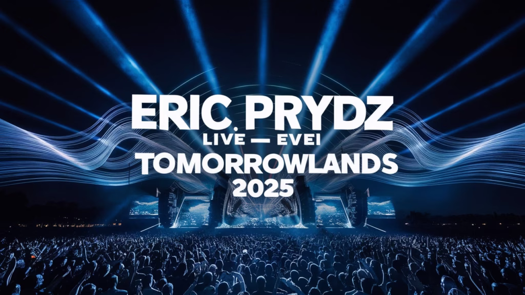 Eric Prydz performing live at Tomorrowland 2025 Freedom Stage with lasers and LED visuals