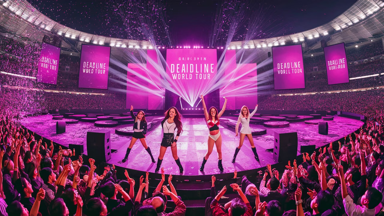 Photo of BLACKPINK performing at Goyang Stadium