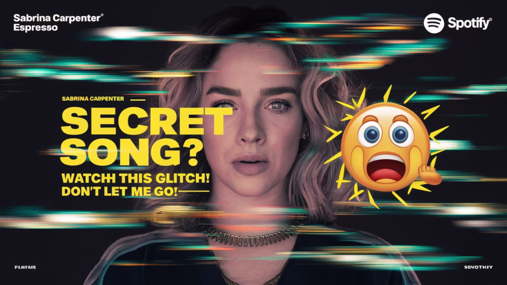 đ§ Sabrina Carpenterâs Secret Song Teased? Watch This Spotify Canvas Glitch Now! 2 Spotify Canvas glitch reveals unreleased Sabrina Carpenter song during âEspressoâ loop, July 2025.