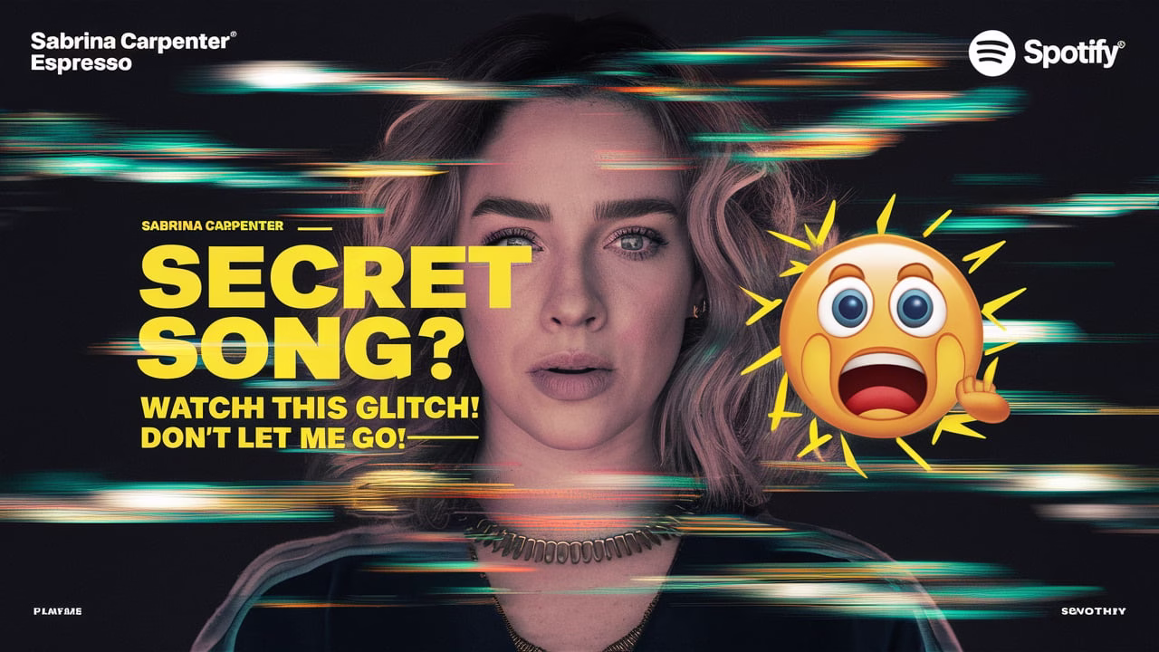 Spotify Canvas glitch reveals unreleased Sabrina Carpenter song during “Espresso” loop, July 2025.