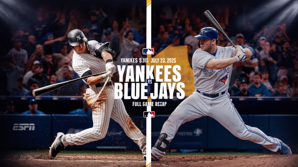 Yankees vs Blue Jays Recap – July 24, 2025 | Rivalry & Highlights 2 Yankees vs Blue Jays July 24, 2025 – Full Game Recap, Highlights & Rivalry Moments